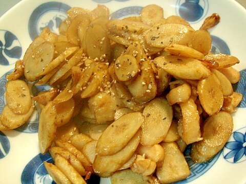 コクあり！牛蒡と鶏皮の炒め物